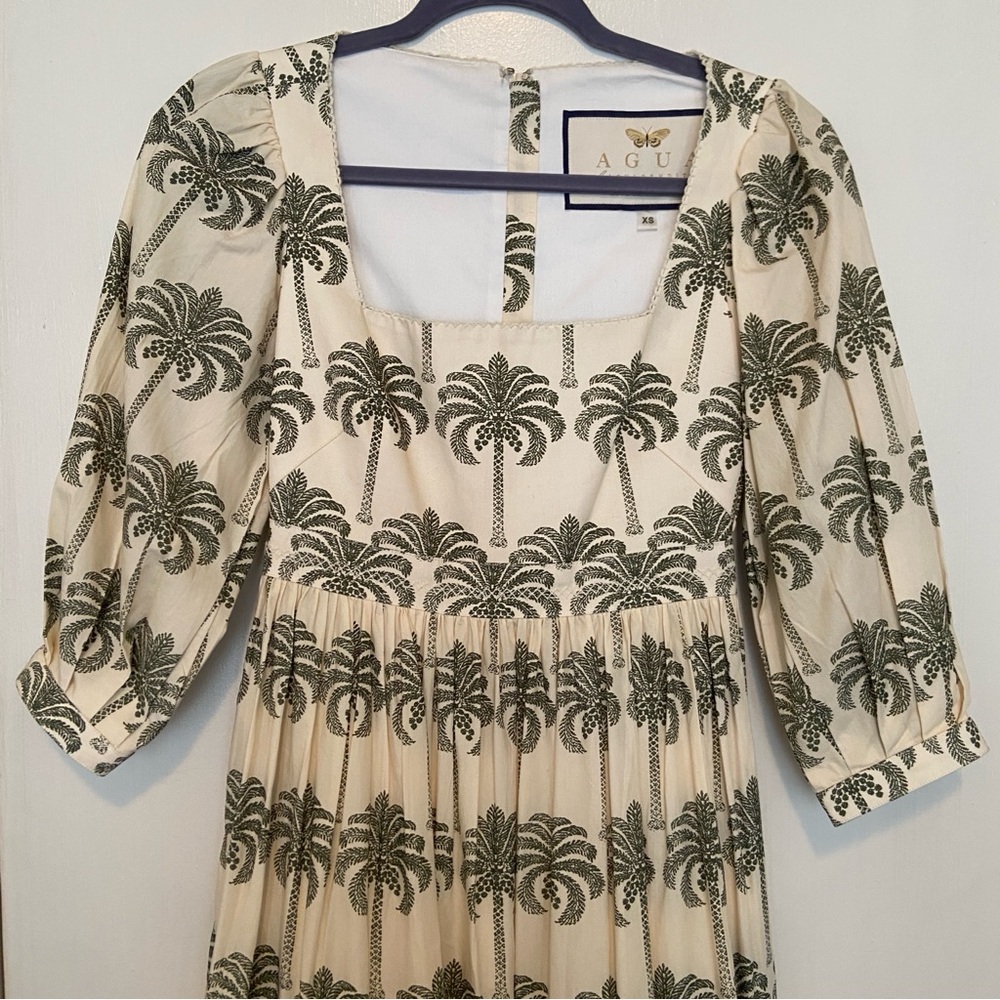 ✨ RARE! Agua Bendita Square Neck Palm Tree Gown - Picture 3 of 15